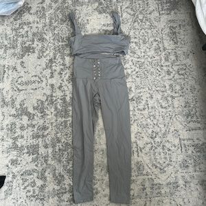 Weworewhat lace up work out set